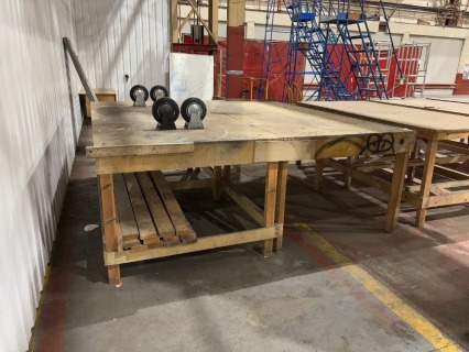 In House Manufactured Timber Marking Out Table