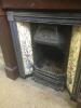 Cast Iron and Tiled Fire Place with Dark Stained Fire Surround - 5