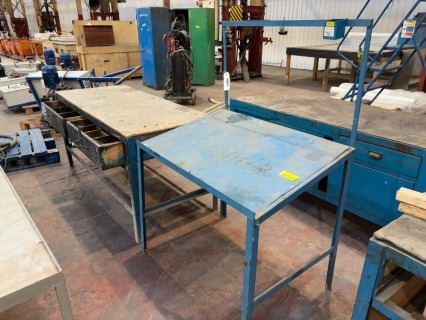 1 x Heavy Duty Steel Work Bench and 1 x Drawing/Marking out Table