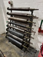 8 x Print/Rewind Cylinders and Rack - 2