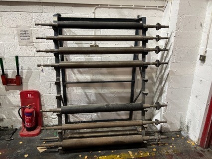 8 x Print/Rewind Cylinders and Rack