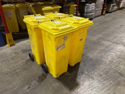 6 x 140 litres/7kgs Wheely Bins