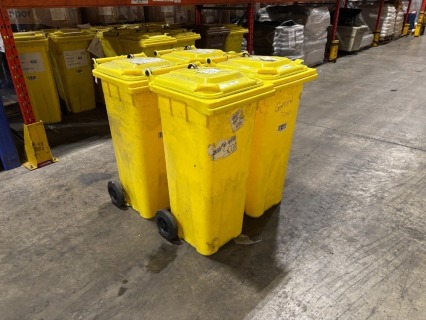 6 x 140 litres/7kgs Wheely Bins