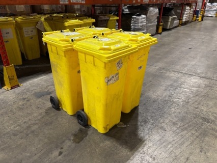 5 x 140 litres/7kgs Wheely Bins