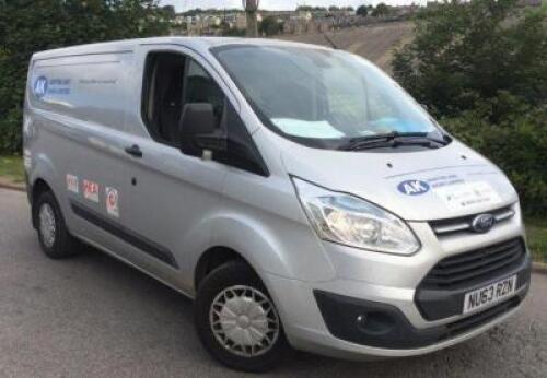 FORD Transit Custom 270 Trend Panel Van; VRM: NU63RZN; Odometer Reading: 98358; Date of Registration: 11 November 2013; MOT Expires: 10 November 2018