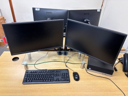 2 x DELL Model: E2422HN 24'' Desk Mounted Monitors