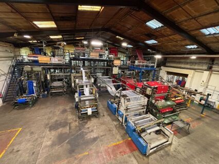 Polythene Extrusion Line 1 comprising MAM 50mm Polythene Film Extrusion Line comprising Lots 35, 37 & 38 (see Description and Photographs for further Information, Note: Excludes Lot 36 and the Gantry) PLEASE NOTE: The final highest bid on this lot will o