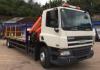 DAF FA CF65.250E 4x2 Beavertail with PALFINGER 19000 Loader Crane, Flip Over Ramps, Fall Straps & Beacons; VRM: YX07EJZ; Odometer Reading: 344,000; Date of Registration: 01 June 2007; MOT Expires: June 2019 - 3