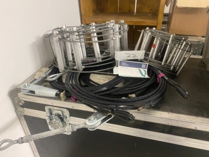 Steel Cables and 2 x Steel Ladders