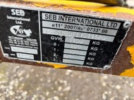 SEB International Single Axle 1600kg Diesel Powered Hydraulic Cable Laying Trailer; - 12