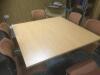 1900mm x 1900mm Light Oak Meeting Table with 6 x Russet Upholstered Meeting Chairs - 2