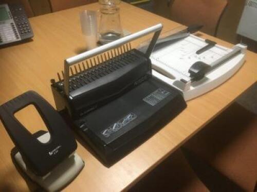 Manual Guillotine, Q-CONNECT Spiral Document Binder and REXEL Hole Punch