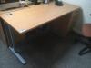 1200mm x 800mm Light Oak Workstation with Matching Four Drawer Desk High Pedestal