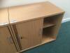 Light Oak Low Double Door Cupboard (800mm x 500mm x 720mm)