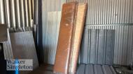4 x 2.2m x 5m brown leather effect foam padded bench seating - 2