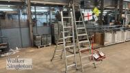 2 x aluminium step ladders - 2