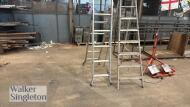 2 x aluminium step ladders - 3
