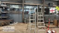 2 x aluminium step ladders - 4