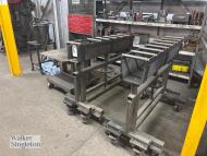 3 x adjustable height working trolleys - 2