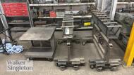 3 x adjustable height working trolleys - 3