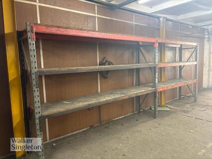 2 x bays of heavy duty slotting pallet racking