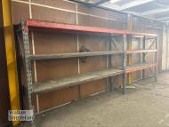 2 x bays of heavy duty slotting pallet racking
