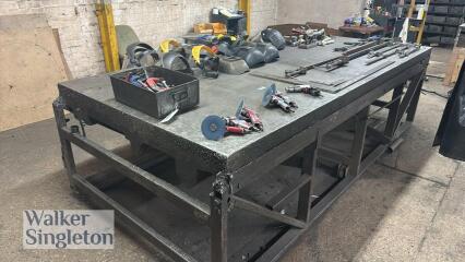 3.35m x 1.5m x 0.14m heavy duty welding bench