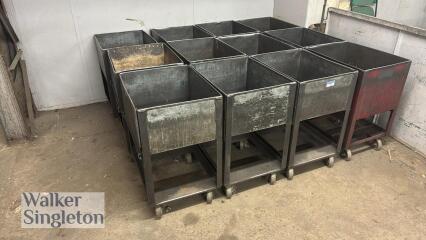 12 x metal trolleys