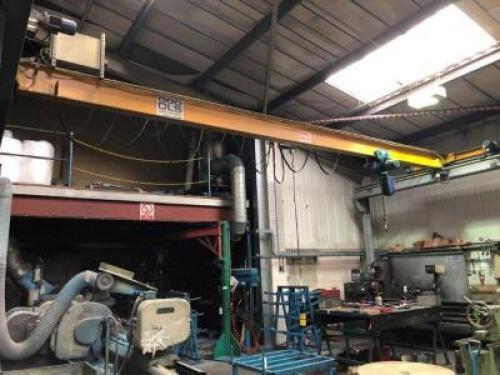 DEWSBURY LIFTING SERVICES Overhead Gantry Crane; Capacity: 2 Tonne; Span: 9m; with Electric Hoist and Pendant Control