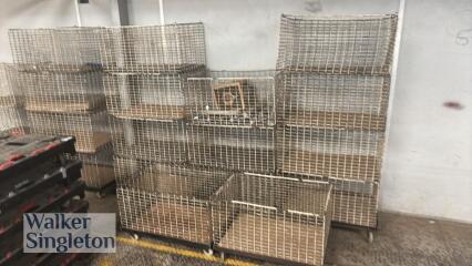 20 x wire storage baskets & 7 x wheeled trolleys