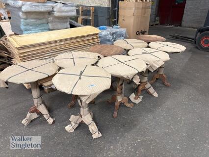 9 x Antique Design Wooden Tables