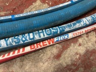 6 x VENUS & BREWFLEX Rubber Hoses with Stainless Steel Couplings - 6