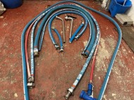 6 x VENUS & BREWFLEX Rubber Hoses with Stainless Steel Couplings - 8