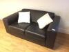 2 Seater Leather Effect Sofa