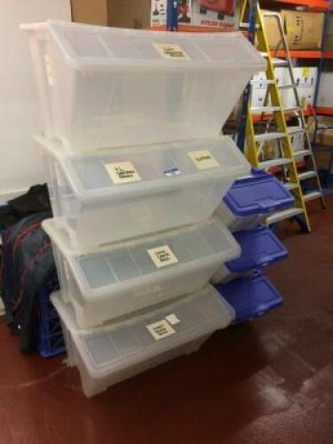 4 x Stackable Flip Top Containers and 3 x Stackable Flip Top Containers