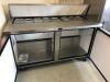 TRUE REFRIGERATOR Saladette Bar with 2 Undercounter Doors and Easy Access Top with Space for 8 Bain Marie Pans; Dimensions: 1,530mm (L) x 765mm (W) x 1,000mm (H) - 4