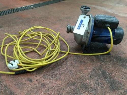 LOWARA Beer Circulation Pump; Type: CEAM73A; 240v