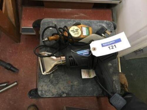 ENERGER Model ENB467HTG 2000W Heat Gun (240v) and BURGEES Single Speed Engraver (240v)