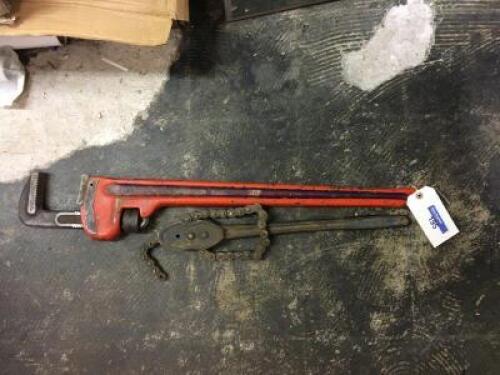 RIDGE 36" Pipe Stilton's and RECORD 231 36" Chain Pipe Wrench