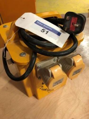 3.3KVA 110v Transformer with 2 x 16Amp Outlets