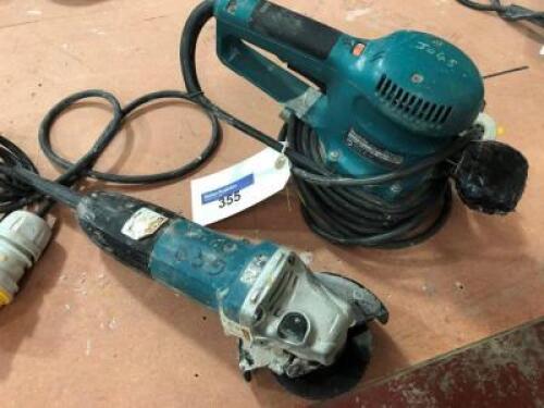 MAKITA GA4530R 115mm Angle Grinder and MAKITA B06030 150mm Orbital Sander (both 110v)