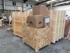 4 Wooden Packing Crates in Various Sizes to include contents of Flatpack Cardboard Boxes - 2