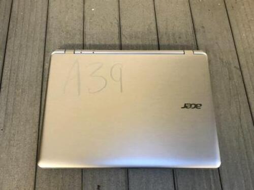 ACER Aspire V3-112P Laptop; Specification: GenuineIntel, Intel(R) Celeron(R) CPU N2840 @ 2.16GHz, Cores: 2, Stepping: 8, Current Speed: 2582MHz, External Clock:83 MHz; Ram: 2 GB; HD Size: 500 GB Please Note: No Accessories or Cables are Included; WS