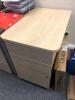 5 3 Drawer Light Oak Pedestals, 315mm x 570mm x 605mm (H)