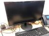 5 Various ACER, SAMSUNG and XENIA LCD Monitors with 5 Keyboards