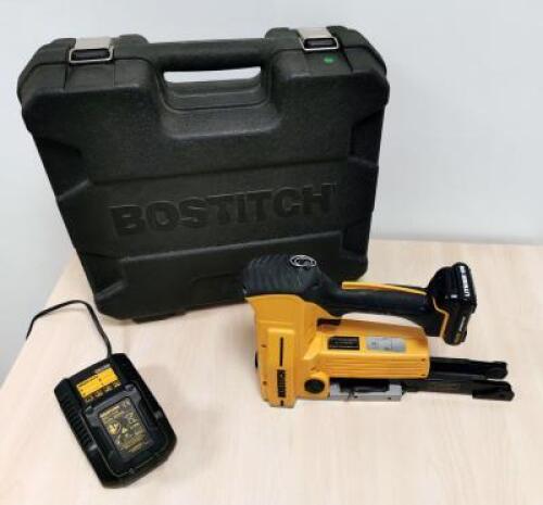 BOSTITCH DSA-3522 Cordless Rechargeable Carton Stapler (18-22mm) with Charger + Spare Battery; Location: