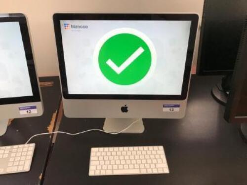 APPLE iMac 20"; Processor: GenuineIntel, Intel(R) Core(TM)2 Duo CPU E8335 @ 2.66GHz, Cores: 2, Stepping: 6, Current Speed: 2667MHz, External Clock: 266 MHz, Voltage: 1.6 V; RAM: 4GB; Hard Drive Size: 320 GB, with Keyboard; Model: A1224; EMC: 2210; Serial 