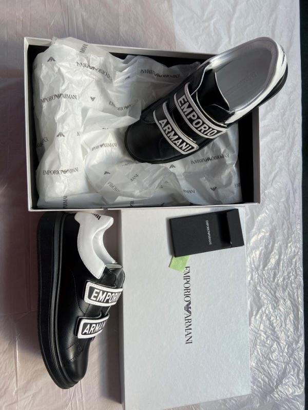 Armani sales velcro trainers