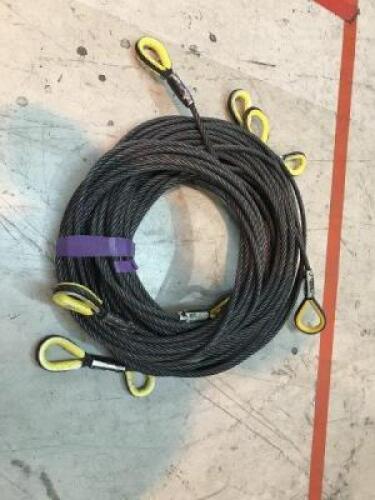 5x 30ft SWL 1 Ton Steel Cable