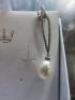 JERSEY PEARL Ladies Silver and Pearl Drop Earrings with Presentation Box and Storage/Travel Bag. This piece has been appraised and described by a qualified jeweller and is accurate to our best endeavours. It is the responsibility of all parties to satisfy - 6